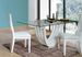 Table à manger rectangulaire verre et bois laqué blanc Minio 180 cm - Photo n°5