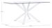 Table à manger rectangulaire verre trempé et acier blanc Agno 160 cm - Photo n°3