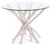 Table à manger rond en verre et branches teck Sary D 110 cm - Photo n°1