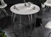 Table à manger ronde bois blanc et pieds métal chromé Aldy D 90 cm - Photo n°3