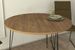 Table à manger ronde bois clair et pieds en forme d'épingles acier noir Kizone 90 cm - Photo n°4