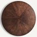 Table à manger ronde bois massif marron et pieds acier doré style art déco Karia 150 cm - Photo n°4