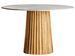 Table à manger ronde bois plissé et marbre 120 cm José Manuel Ferrero d’Estudi - Photo n°1