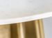 Table à manger ronde design marbre blanc et pied acier doré mat Mensa 120 cm - Photo n°3