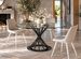 Table à manger ronde design ZEBRA Ø 140 cm – Plateau en verre trempé et pied sculptural - Photo n°1