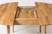 Table à manger ronde extensible 100 à 130 cm en bois de chêne massif Kundy - Photo n°3