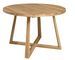 Table à manger ronde extensible 120 à 160 cm en bois de chêne massif Mobalpy - Photo n°4