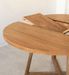 Table à manger ronde extensible 130 à 170 cm en bois de chêne massif Mobalpy - Photo n°7