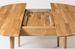 Table à manger ronde extensible 93 à 123 cm en bois de chêne massif Kundy - Photo n°3