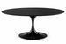 Table à manger ronde extensible TULIPE – Plateau bois laqué mat – Ouverture synchronisée – Pied central en aluminium laqué – Fabrication italienne haut de gamme - Photo n°1