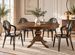 Table à manger ronde extensible VERZA Ø 120 à 160 cm – Bois massif et vernis marron – Haut de gamme - Photo n°1