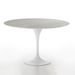 Table à manger ronde marbre blanc Ravies D 120 cm - Photo n°1