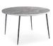 Table à manger ronde marbre gris et pieds métal noir SOPA – Ø125 cm - Photo n°1