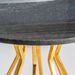Table à manger ronde marbre noir et pieds métal doré Anato - Photo n°3