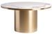 Table à manger ronde porcelaine et acier doré Tikah 150 cm - Photo n°1