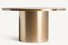 Table à manger ronde porcelaine et acier doré Tikah 150 cm - Photo n°2