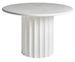 Table à manger ronde résine et ciment blanc Klikey 120 cm - Photo n°1
