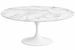 Table à manger ronde TULIPE - Plateau en marbre – Pied central en métal – Pied central en aluminium – Fabrication italienne haut de gamme - Photo n°1