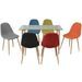 Table à manger scandinave et 6 chaises multi couleurs Kintu - Photo n°2
