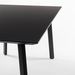 Table à manger verre trempé noir et pieds acier noir Koudy 160 cm - Photo n°3