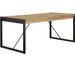 Table à rallonge 180/230 cm 8 places bois massif acacia et pieds acier noir Zayane - Photo n°1