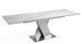 Table à rallonge acier brossé et plateau marbre de porcelaine Futura 170-250 cm - Photo n°1