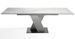 Table à rallonge acier brossé et plateau marbre de porcelaine Futura 170-250 cm - Photo n°4