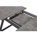 Table à rallonge bois gris et métal noir Torin 160/200 cm - Photo n°3