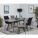 Table à rallonge bois gris et métal noir Torin 160/200 cm - Photo n°5