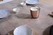 Table avec allonge aqué blanc mat et bois chêne clair Baite 180/260 cm - Photo n°5