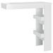 Table bar mural Blanc Brillant 102x45x103,5cm Bois d'ingénierie - Photo n°2