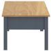 Table basse 1 tiroir pin massif clair et gris Petune 100 cm - Photo n°5