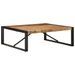 Table basse 100x100x35 cm bois de manguier massif brut - Photo n°1