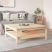 Table basse 100x100x40 cm Bois massif de pin - Photo n°4