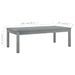 Table basse 100x50x33 cm Gris Bois d'acacia solide - Photo n°6