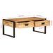 Table basse 100x54x40 cm bois de manguier solide et fer - Photo n°8