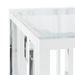 Table basse 110x45x45 cm acier inoxydable et verre - Photo n°5