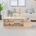 Table basse 120x50x40,5 cm Bois massif de pin - Photo n°1