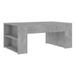 Table basse 2 étagères bois gris effet béton Lavozi - Photo n°1