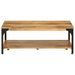 Table basse 2 niveaux 100x55x38cm bois manguier massif et acier - Photo n°2