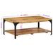 Table basse 2 niveaux 100x55x38cm bois manguier massif et acier - Photo n°7