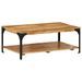 Table basse 2 niveaux 100x55x38cm bois manguier massif et acier - Photo n°10