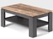 Table basse 2 niveaux anthracite et chêne tabac L 110 x H 47 x P 65 cm - Photo n°1