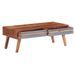 Table basse 2 tiroirs bois massif foncé Kinley 110 cm - Photo n°2