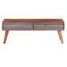 Table basse 2 tiroirs bois massif foncé Kinley 110 cm - Photo n°3