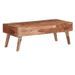 Table basse 2 tiroirs bois massif foncé Kinley 110 cm - Photo n°4