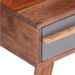 Table basse 2 tiroirs bois massif foncé Kinley 110 cm - Photo n°5