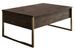 Table basse 2 tiroirs mélaminé gris et blanc Sed 110 cm - Photo n°1