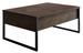 Table basse 2 tiroirs mélaminé gris et blanc Sed 110 cm - Photo n°1