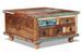 Table basse 5 tiroirs bois de récupération massif Vouli 70 cm - Photo n°1
